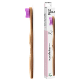 HUBMLE BROSSE A DENTS BAMBOU ADULTE PINK