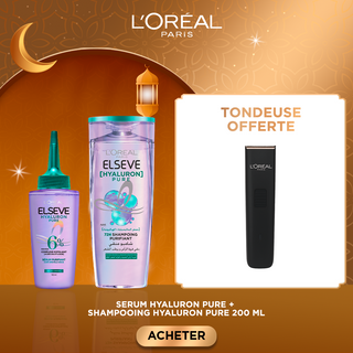 L'ORÉAL PARIS HYALURON PURE SERUM 102 ML + SHP 200 HA PURE = TONDEUSE OFFERTE