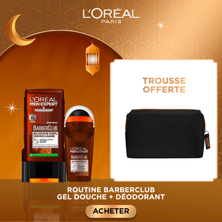 L'ORÉAL PARIS MEN EXPERT ROUTINE DEO ROLL ON BARBER + SHOWER BARBER = TROUSSE OFFERTE