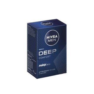 NIVEA MEN Deep Comfort After Shave Lotion 100ml – lotion après-rasage purifiante et apaisante au charbon actif, Beautymarket Maroc