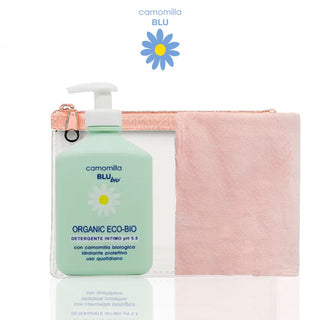 Camomilla Blu Organic Eco-bio Nettoyant Intime pH5.5 300ml = Trousse + serviette offerts