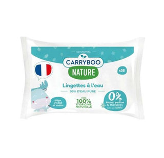 CARRYBOO NATURE LINGETTES A L'EAU 58 UNITES
