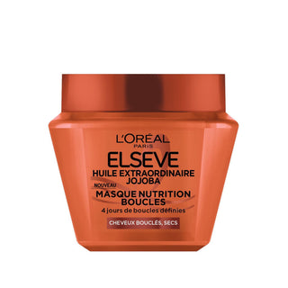 L'Oréal Paris Elseve Huile Extraordinaire Masque Nutrition Boucles 290 ml à l'huile de jojoba pour cheveux bouclés secs, parapharmacie Maroc.