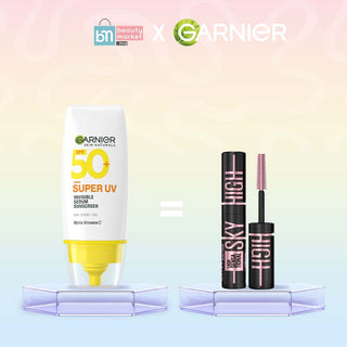 Garnier Super UV Invisible Serum Sunscreen SPF 50 PA++++ UVA/B = MINI Sky High Cosmic Black OFFERT