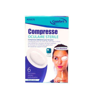 Comfort Compresse Oculaire Stérile Adulte 6 Pouchettes 95*65 MM