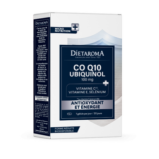 Dietaroma CoQ10 Ubiquinol 20 gélules complément alimentaire coenzyme Q10 forme réduite, BeautyMarket parapharmacie Maroc