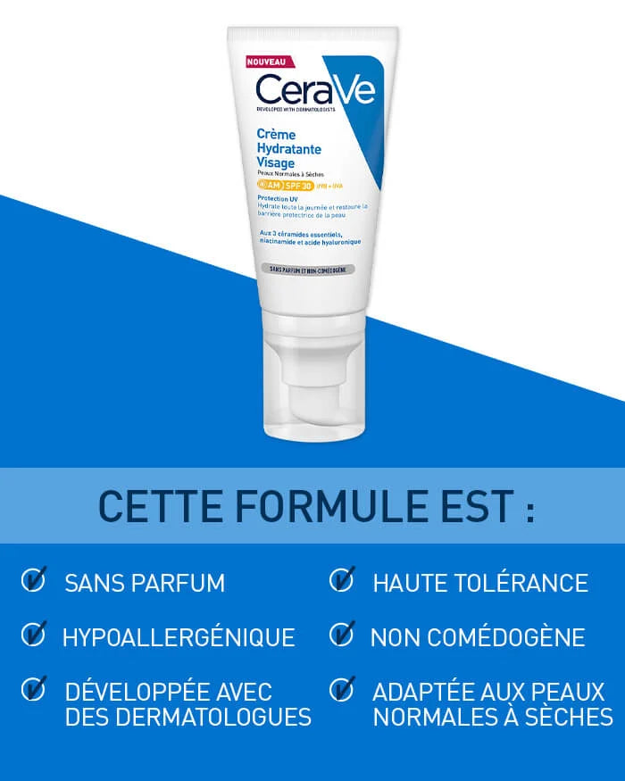 CeraVe Crème Hydratante Visage Spf25 - 52ml Maroc