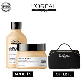 L'OREAL PROFESSIONNEL ABSOLUT REPAIR SHAMPOOING 300ML + LE MASQUE 250 ML = Trousse OFFERTE