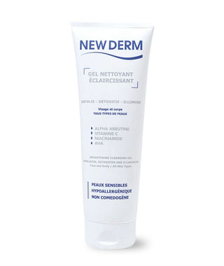 New Derm Gel Nettoyant Eclaircissante 250ml = Trousse OFFERTE