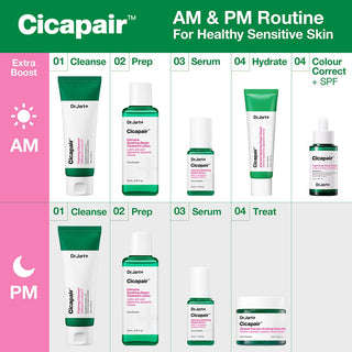Sérum réparateur Dr. Jart+ Cicapair™ 30ml – soin apaisant intensif à l’herbe du tigre pour peau sensible,Gel-crème réparateur Dr. Jart+ Cicapair™ 50ml – soin apaisant à l’herbe du tigre pour peau sensible