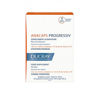 مكمل للشعر Ducray Anacaps Progressiv – 30 كبسولة