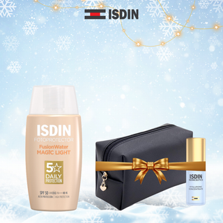 ISDIN FOTOPROTECTOR FUSION WATER MAGIC LIGHT SPF50 - 50ML = Trousse+hyaluronic 5 ml offerts