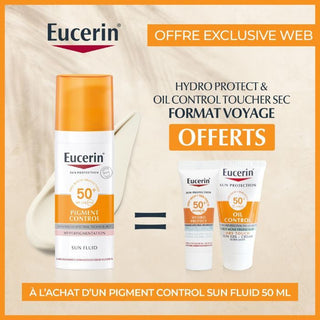 EUCERIN SUN PIGMENT CONTROL FLUID SPF50+ 50 ML = HYDRO PROTECT + OIL CONTROLE OFFERTS