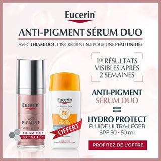 Eucerin Pack Anti-Pigment Sérum Duo 30 ml = HYDRO PROTECT FLUIDE ULTRA LEGER SPF 50+ OFFERT