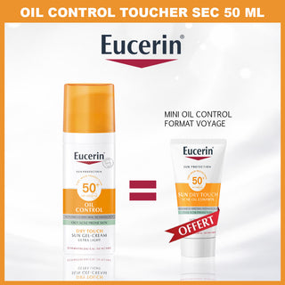 EUCERIN SUN PROTECTION OIL CONTROL GEL-CRÈME SPF50+ 50 ML = MINI OIL CONTROL 20ML OFFERT