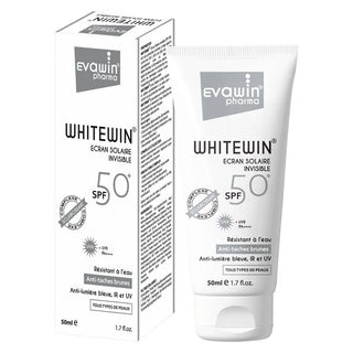EVAWIN WHITEWIN Écran Solaire Invisible Anti-Taches SPF 50+ 50 ml – crème solaire visage haute protection et anti-taches