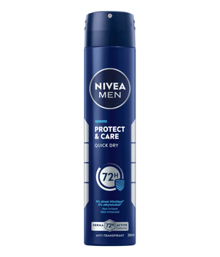 NIVEA MEN Déodorant Spray Protect & Care 72h 200ml – déodorant homme soin et protection longue durée, Beautymarket Maroc