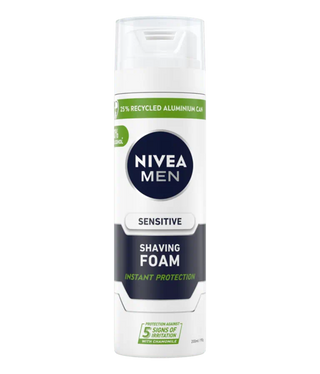 NIVEA MEN Sensitive Mousse à Raser 200ml – mousse de rasage douce et apaisante pour peaux sensibles, Beautymarket Maroc