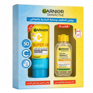 GARNIER PACK SUPER UV COOLING GEL 60ML + VITAMIN C 100 ML OFFERTE
