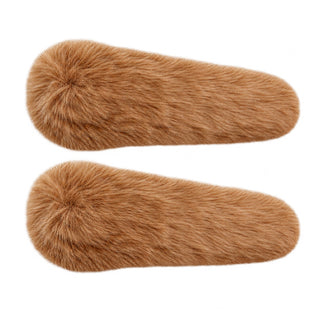 GOODA ACCESSOIRES CHEVEUX LOT DE 2 PINCES CLAQUETTES FOURRURE