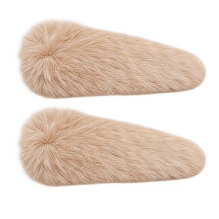 GOODA ACCESSOIRES CHEVEUX LOT DE 2 PINCES CLAQUETTES FOURRURE