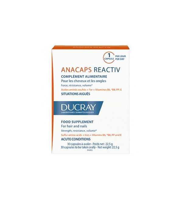 DUCRAY ANACAPS REACTIV 30 CAPSULES – BEAUTYMARKET.MA
