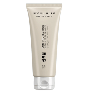 Seoul Glam Sun Protection with Rice Probiotics SPF50+ PA++++ – crème solaire coréenne légère sans trace blanche et non collante