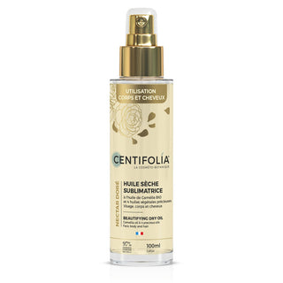 Centifolia Nectar Doré Huile Sèche 100ml – huile nourrissante et illuminatrice corps, visage et cheveux