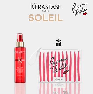 Kérastase Soleil Huile Sirène 150 ml – Huile Bi-Phasée Effet Plage Sans Rinçage = Trousse Bisou D'été OFFERT