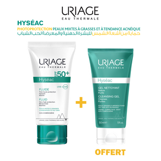 Uriage Hyseac Fluid Spf50 50ml = Hyseac Gel Nettoyant OFFERT