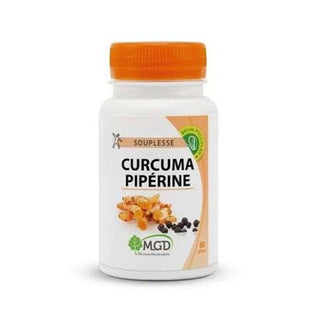 MGD Curcuma Pipérine – Complément Alimentaire Articulations – 60 Gélules