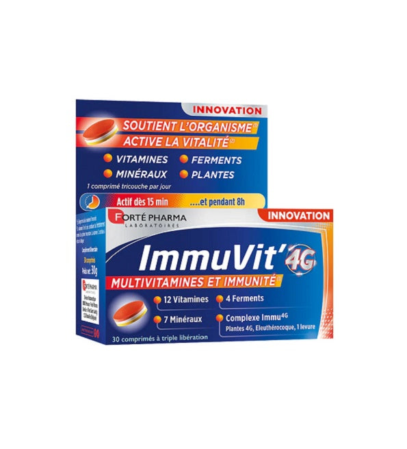 Forté Pharma IMMUVIT’4G Multivitamines et Immunité 30 Comprimès