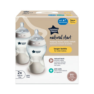 Tommee Tippee - Pack 2 biberons Natural Start 340 ml