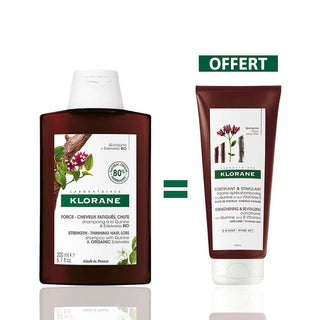 Klorane Shampoing à la Quinine et aux Vitamines B 200 ml = Après-Shampoing 50ml OFFERT