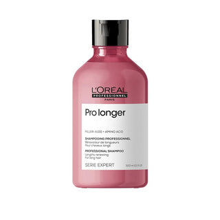 L’Oréal Professionnel Pro Longer Shampooing 300ml. Épaissit les longueurs, renforce les pointes et réduit la casse. Disponible sur Beauty Market, parapharmacie maroc.