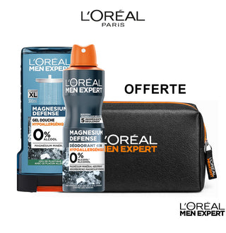 L'Oréal Paris Men Expert Duo Gel Douche Magnesium 300ml + Déodorant Magnesium Defence 48h 150ml