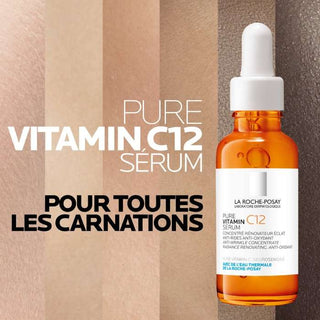 La Roche Posay pure vitamin C12 serum eclat 30ml = Mini Hyalu B5 10ML Offert
