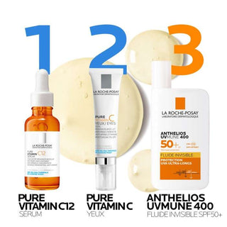 La Roche Posay pure vitamin C12 serum eclat 30ml = Mini Hyalu B5 10ML Offert