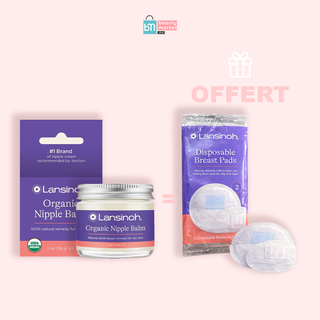 Lansinoh Organic Nipple Balm 60ML + Disposable Breast Pads *2 offerts