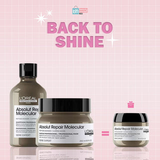 L'Oréal Professionnel absolut repair molecular shampooing 300 ml + Masque 250 ml = Masque 75 Ml Offert