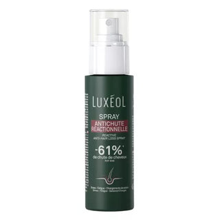 Luxéol Anti-Chute Réactionnelle Spray 100 ml, soin capillaire anti-chute au peptide et à la kératine, parapharmacie Maroc.