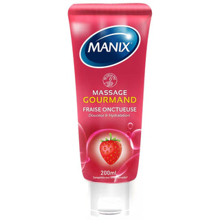 Manix Gel Massage Gourmand Fraise – 200ML