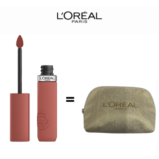 L'ORÉAL PARIS INFAILLIBLE MATTE RESISTANCE ROUGE À LÈVRES 630 ROSE HEAT = POUCH OFFERT