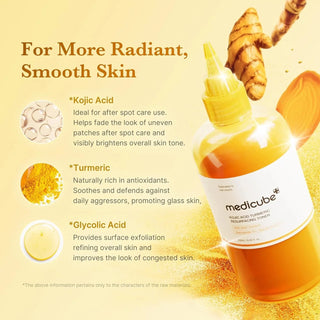 MEDICUBE KOJIC ACID TURMERIC RESURFACING TONER 250 ML