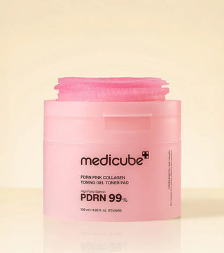 MEDICUBE PDRN PINK COLLAGEN TONING GEL TONER PAD 120ML 70PADS