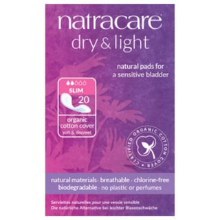 NATRACARE SERVIETTE DRY AND LIGHT SLIM 20 UNITES