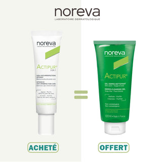 NOREVA ACTIPUR 3 EN 1 SOIN MIX TUBE 30 ML = GEL DERMO-NETTOYANT 100 ML