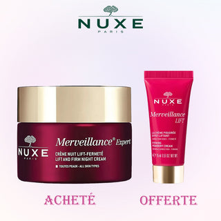 Nuxe Merveillance® Expert Crème nuit lift-fermeté 50ml = Mini CRÈME POUDRÉE OFFERT