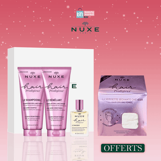 NUXE COFFRET HAIR PRODIGIEUX 24 = SERVIETTE CHEVEUX OFFERTE