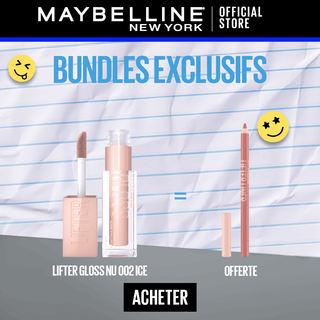 MAYBELLINE LIFTER GLOSS À LÈVRES REPULPANT 002 ICE = LIP LINER 006 LINE LEADER